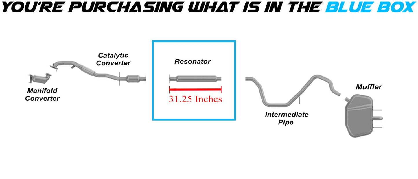 2013-2014 2.4L, 2013-2015 2.5L Chevy Malibu |2016 Chevy Malibu Limited 2.5L Exhaust Resonator Pipe
