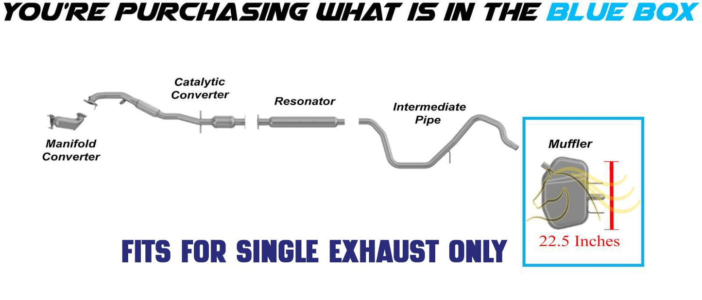 Northeastern Exhaust | Stainless Steel Driver-Side Muffler Compatible for Chevy Malibu 2013-2015 2.5L, 2013-2014 2.4L | Malibu Limited 2016 2.5L | Free Clamp Included | Dual Exhaust