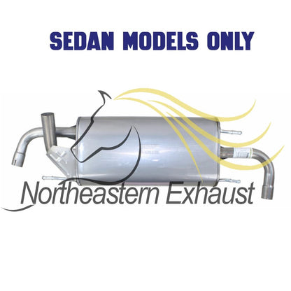 Northeastern Exhaust | Stainless Steel - Exhaust Intermediate Pipe and Muffler Compatible for Mazda 3 2010-2013 2.5L | Includes Gasket and Clamps | Sedan