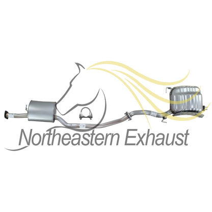 Northeastern Exhaust | Stainless Steel - Direct Fit Exhaust Resonator Pipe and Muffler Kit Compatible for Kia Sorento 2011-2013 3.5L - Includes Gaskets and Clamp