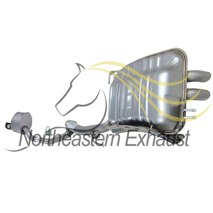 Northeastern Exhaust | Stainless Steel - Direct Fit Exhaust Resonator Pipe and Muffler Kit Compatible for Kia Sorento 2011-2013 3.5L - Includes Gaskets and Clamp