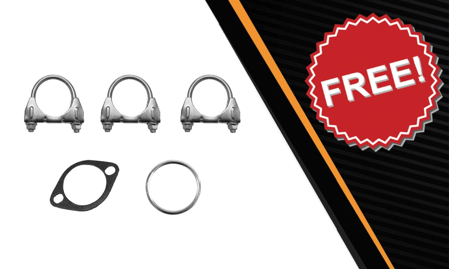 Northeastern Exhaust | Stainless Steel - EPA-Approved Catalytic, Resonator, Intermediate Pipe, Muffler Complete Exhaust System Kit Compatible for Chevy Malibu 2014 2.4L - Includes Clamp and Gasket