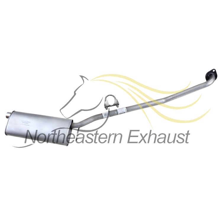 Northeastern Exhaust | Stainless Steel Exhaust Resonator Pipe Compatible for Toyota Highlander 2001-2003 3.0L | Free Gasket, Clamp and Bolt kit Included | Automotive Replacement Part