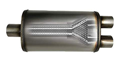 1987-2002 Chevrolet Silverado/C/K 1500 and 2500 Dual 2.5'' Mandrel-Bent Pipe with Angle Cut Tips and Single Chamber Muffler Exhaust Kit