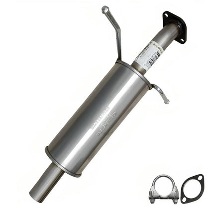 Northeastern Exhaust | Stainless Steel Exhaust Resonator Pipe Compatible for 2001-2004 Hyundai Santa Fe 2.4L | 2001-2006 Hyundai Santa Fe 2.7L | Free Gasket and Clamp Included