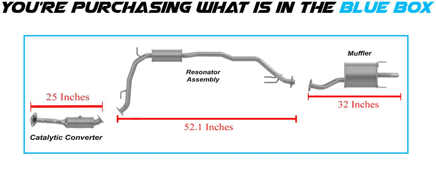 2007-2008 Honda Fit 1.5L Complete Exhaust System Kit with Catalytic