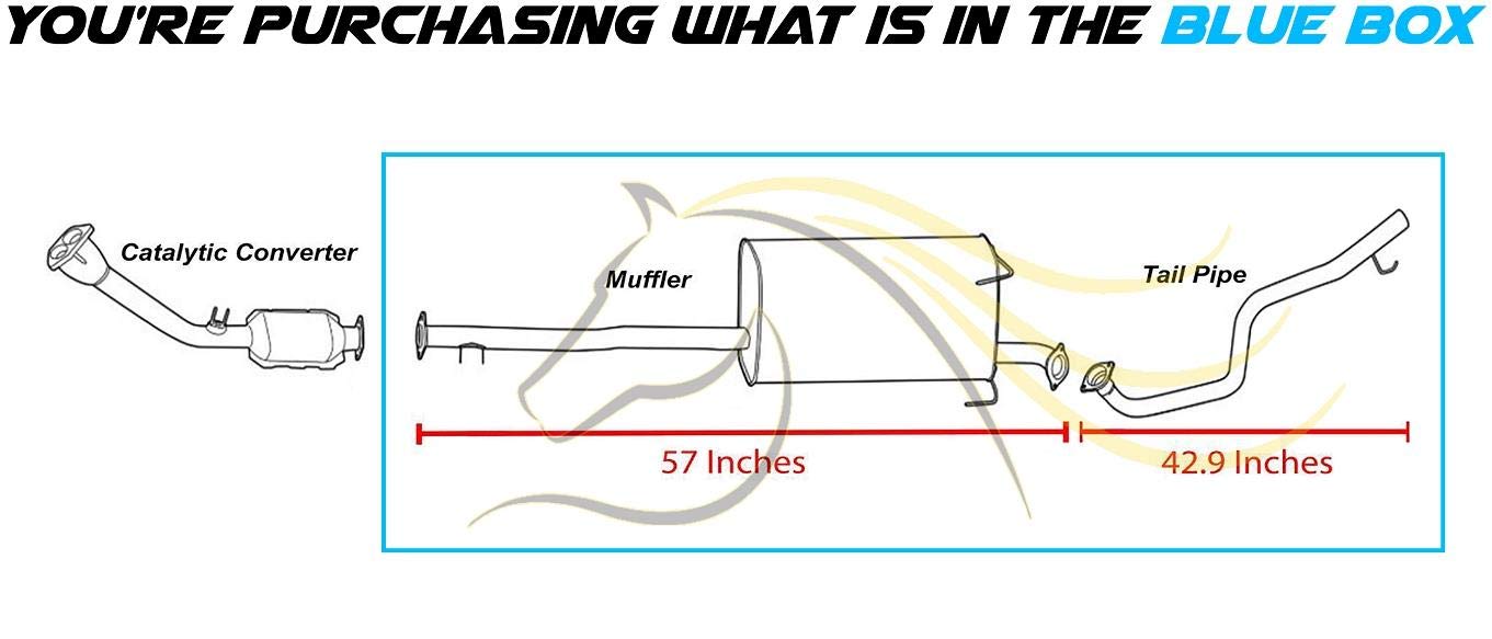 1996-2000 Toyota 4Runner 3.4L Exhaust Muffler and Tail Pipe | For vehicle with Federal Emissions