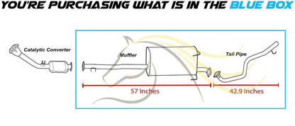 1996-2000 Toyota 4Runner 3.4L Exhaust Muffler and Tail Pipe | For vehicle with Federal Emissions