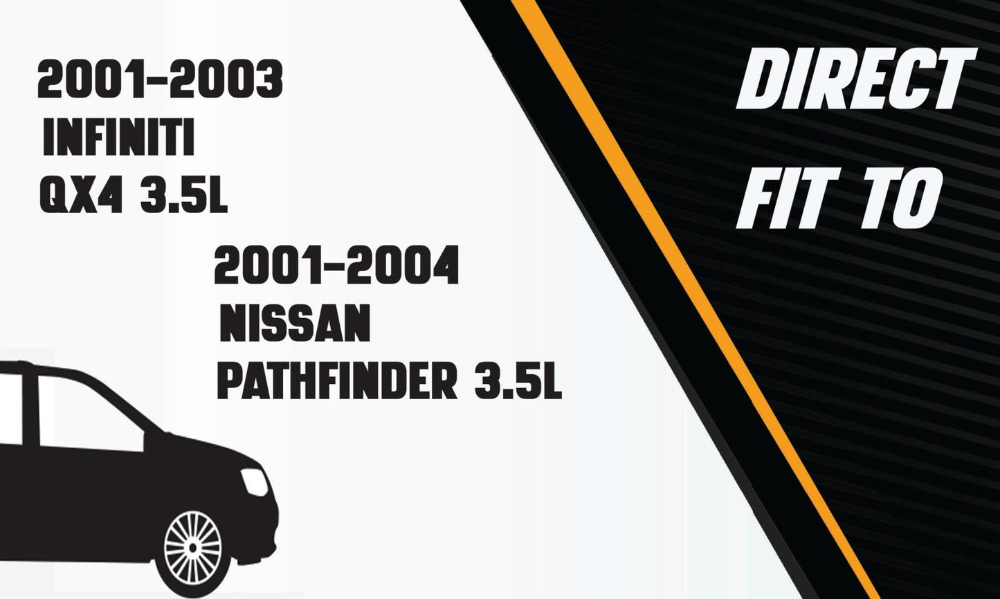 Exhaust Intermediate Pipes & Mufflers for 2001-2003 Infiniti QX4 3.5L and 2001-2004 Nissan Pathfinder 3.5L