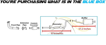1997 Acura CL 2.2L and 1998-1999 Acura CL 2.3L Exhaust Resonator Pipe and Muffler