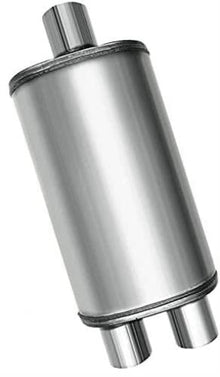 Universal Single Chamber Muffler 2.5" Center Inlet 2.5" Dual Outlet 20" Long