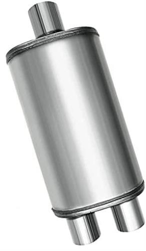 Universal Single Chamber Muffler 2.5" Center Inlet 2.5" Dual Outlet 20" Long