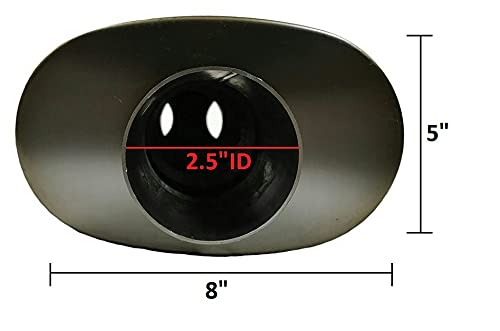 Universal Single Chamber Muffler 2.5" Center Inlet 2.5" Dual Outlet 20" Long