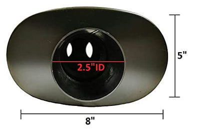 Universal Single Chamber Muffler 2.5" Center Inlet 2.5" Dual Outlet 20" Long