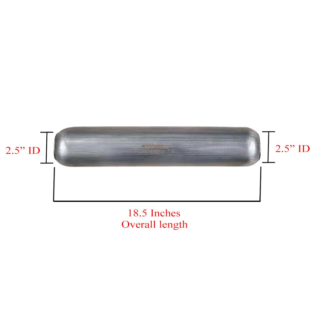 Colt Exhaust | Stainless Steel Universal Glass Pack Exhaust Resonator/Muffler 2.5" ID/OD x 18.5" Inch Long | Automotive Replacement Part