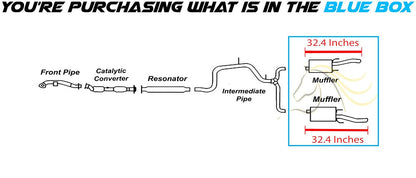2006-2011 Chevy Impala 3.9L 5.3L Exhaust Mufflers