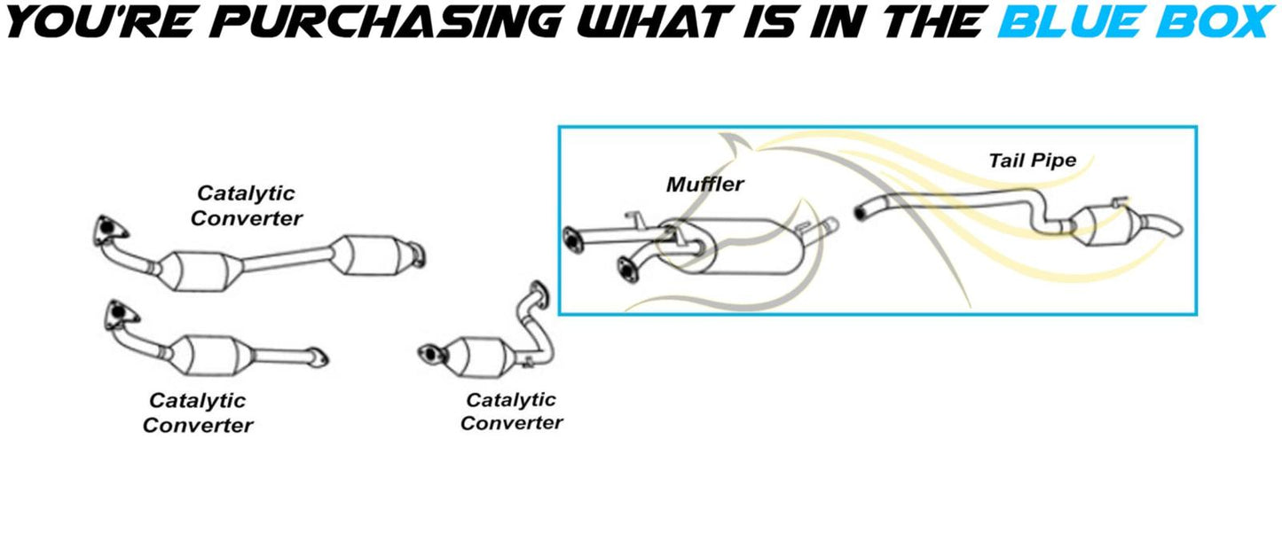 2008-2009 Toyota Sequoia 4.7L Exhaust Muffler and Tail Pipe