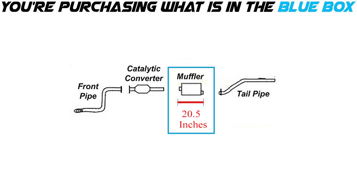 1987-1992 2.5L and 1991-1992 4.0L Jeep Wrangler Exhaust Muffler