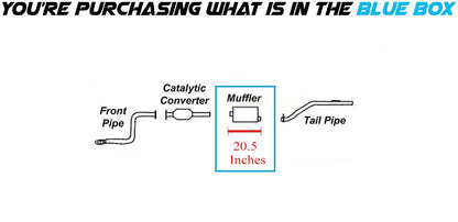1987-1992 2.5L and 1991-1992 4.0L Jeep Wrangler Exhaust Muffler