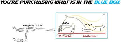 2003-2008 Chevy Express and GMC Savana 4.3L 5.3L Exhaust Muffler and Tail Pipe
