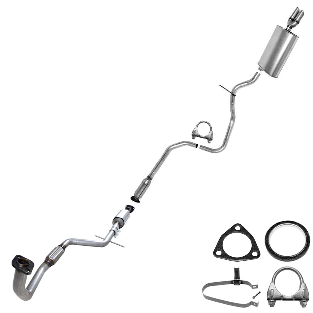1999-2002 Chevy Cavalier 2.2L and 1999-2002 Pontiac Sunfire 2.2L Complete Exhaust System Kit with EPA Approved Catalytic
