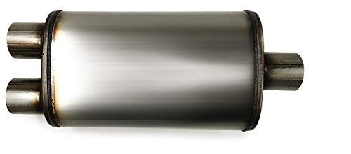 Universal Exhaust Muffler - 2.25"ID Center / 2.25" ID Dual Outlets Reversible