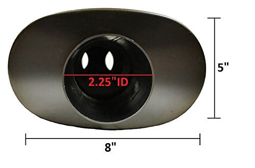 Universal Exhaust Muffler - 2.25"ID Center / 2.25" ID Dual Outlets Reversible