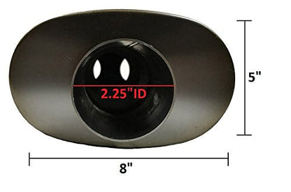 Universal Exhaust Muffler - 2.25"ID Center / 2.25" ID Dual Outlets Reversible