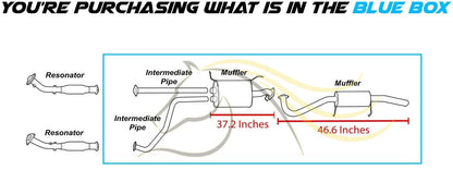 Exhaust Mufflers Assembly for 2001-2004 Nissan Pathfinder and 2001-2003 Infiniti QX4 3.5L
