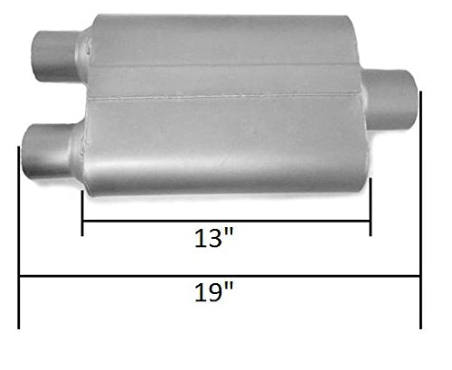 Universal Performance Muffler - Single Chamber | Dual Outlet