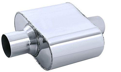 (2.5" ID/OD x 13" Long)  Universal Single Chamber Performance Exhaust Race Center Muffler - Pack of 1