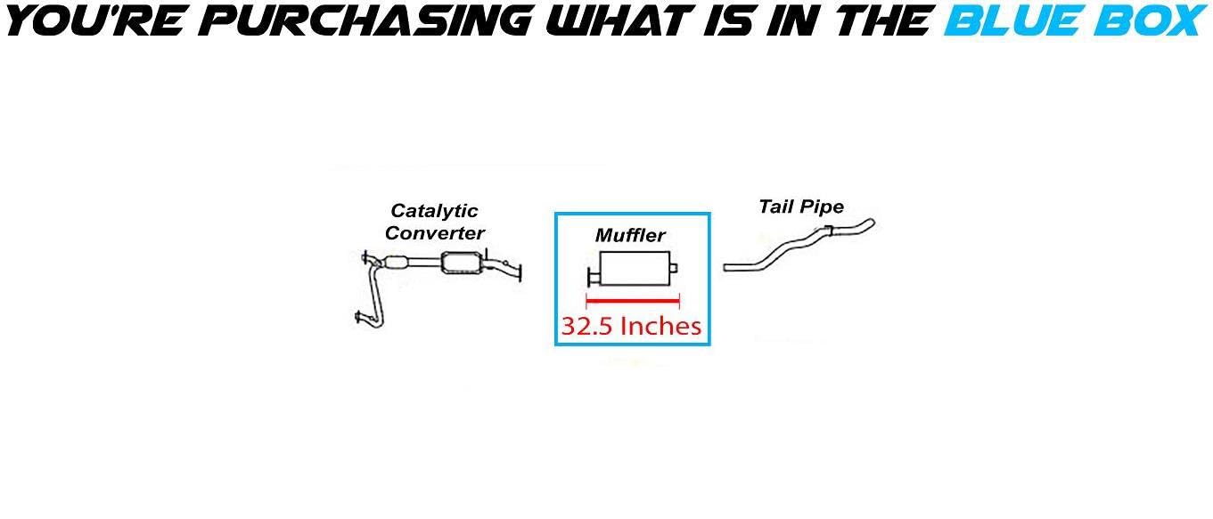 Resonator and Muffler Exhaust for 1995-1997 Toyota Corolla and Geo Prizm 1.8L 1.6L