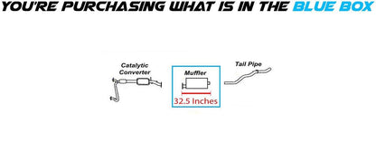 Resonator and Muffler Exhaust for 1995-1997 Toyota Corolla and Geo Prizm 1.8L 1.6L