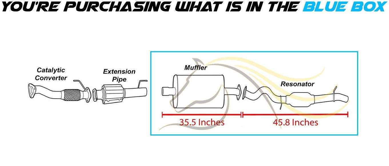 2005-2008 Mercury Mariner 2.3L 3.0L Exhaust Muffler and Resonator Pipe