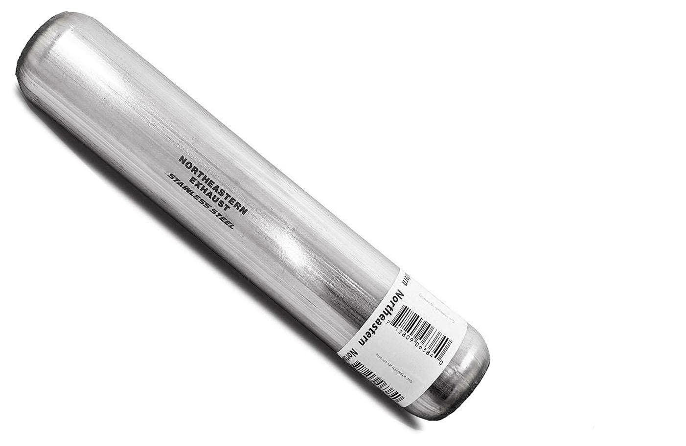 Colt Exhaust | Stainless Steel Universal Straight Blank Glass Pack Muffler Resonator (2"ID / 2" OD / 18" long) | Automotive Replacement Part