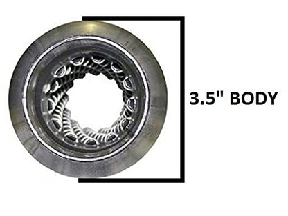 Colt Exhaust | Stainless Steel Universal Straight Blank Glass Pack Muffler Resonator (2"ID / 2" OD / 18" long) | Automotive Replacement Part