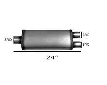 Colt Exhaust | Stainless Steel Performance Universal Max Flow Muffler 3" Single 3" Dual/Reversible | Automotive Replacement Part