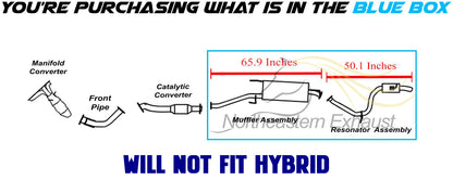 2013-2018 Toyota RAV4 2.5L Exhaust Muffler and Resonator Pipe Assembly