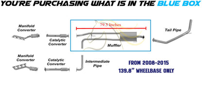 2007-2015 Nissan Titan 5.6L Exhaust Muffler Assembly | 139.8" Wheelbase only