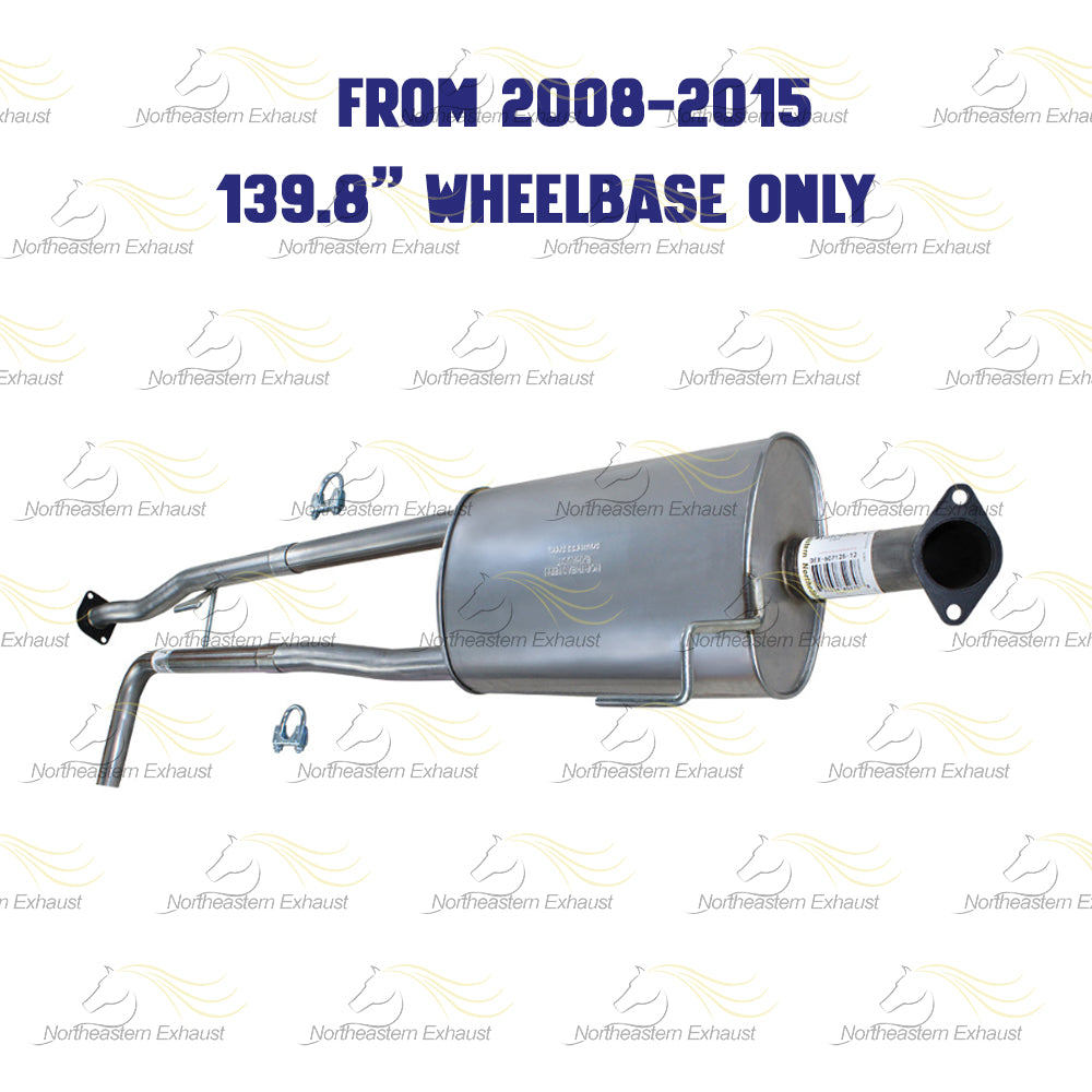2007-2015 Nissan Titan 5.6L Exhaust Muffler Assembly | 139.8" Wheelbase only