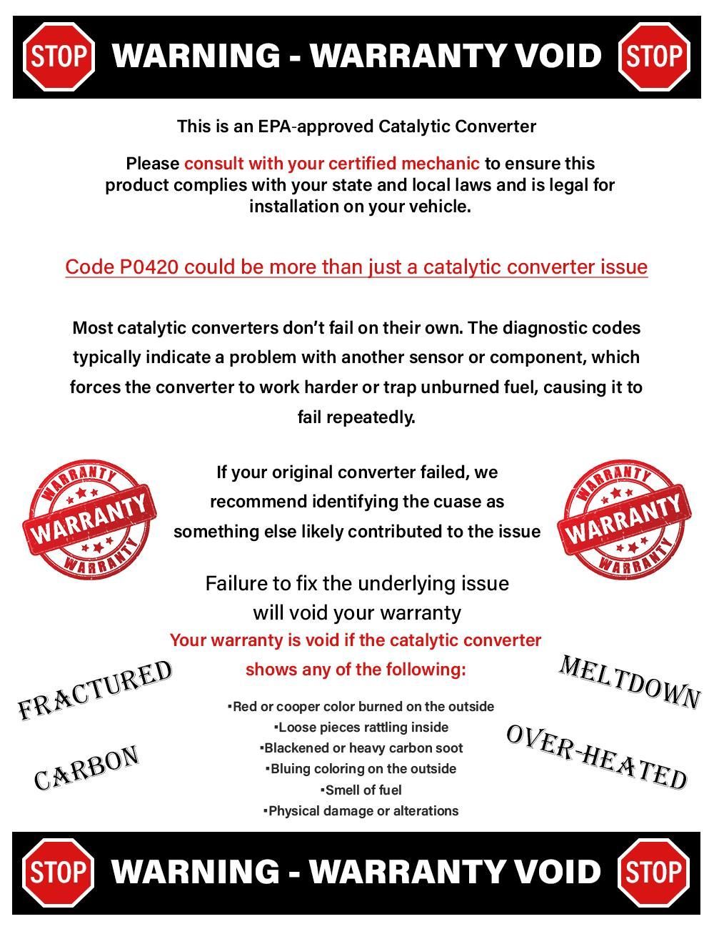 Front Manifold Catalytic Converter for 2015-2020 Acura TLX | 2013-2017 Honda Accord | 2015-2019 Honda CR-V | 2.4L