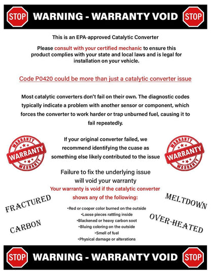 Front Manifold Catalytic Converter for 2015-2020 Acura TLX | 2013-2017 Honda Accord | 2015-2019 Honda CR-V | 2.4L