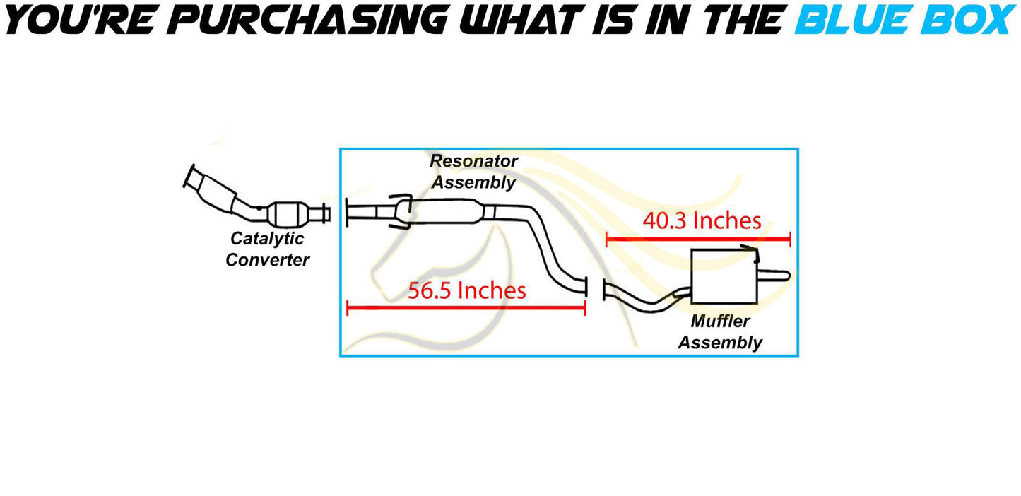 2014-2018 Nissan Versa Note 1.6L Resonator Pipe and Muffler for Hatchback | Cat back Exhaust Kit