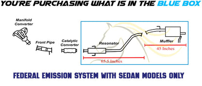 2010-2013 Kia Forte 2.0L Resonator and Muffler Exhaust Kit