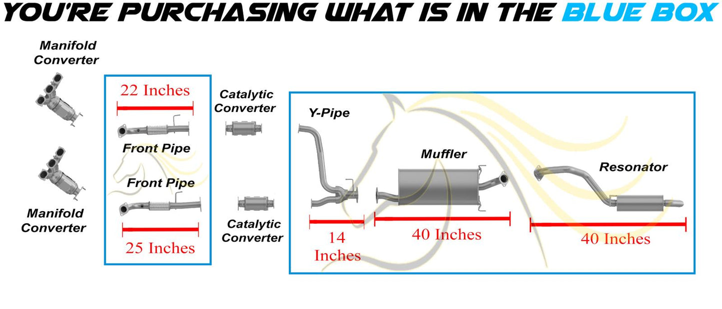 2007-2009 Kia Sorento Exhaust System - Stainless Steel