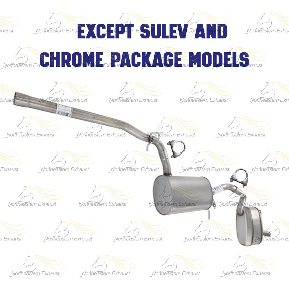 2012-2014 Volkswagen Passat 2.5L Center and Rear Mufflers