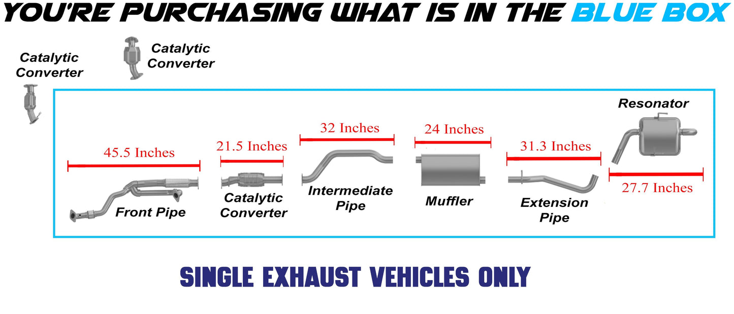 Exhaust System Kit for 2009-2017 Chevy Traverse | 2009-2010 Saturn Outlook | 2015-2016 GMC Acadia | 3.6L
