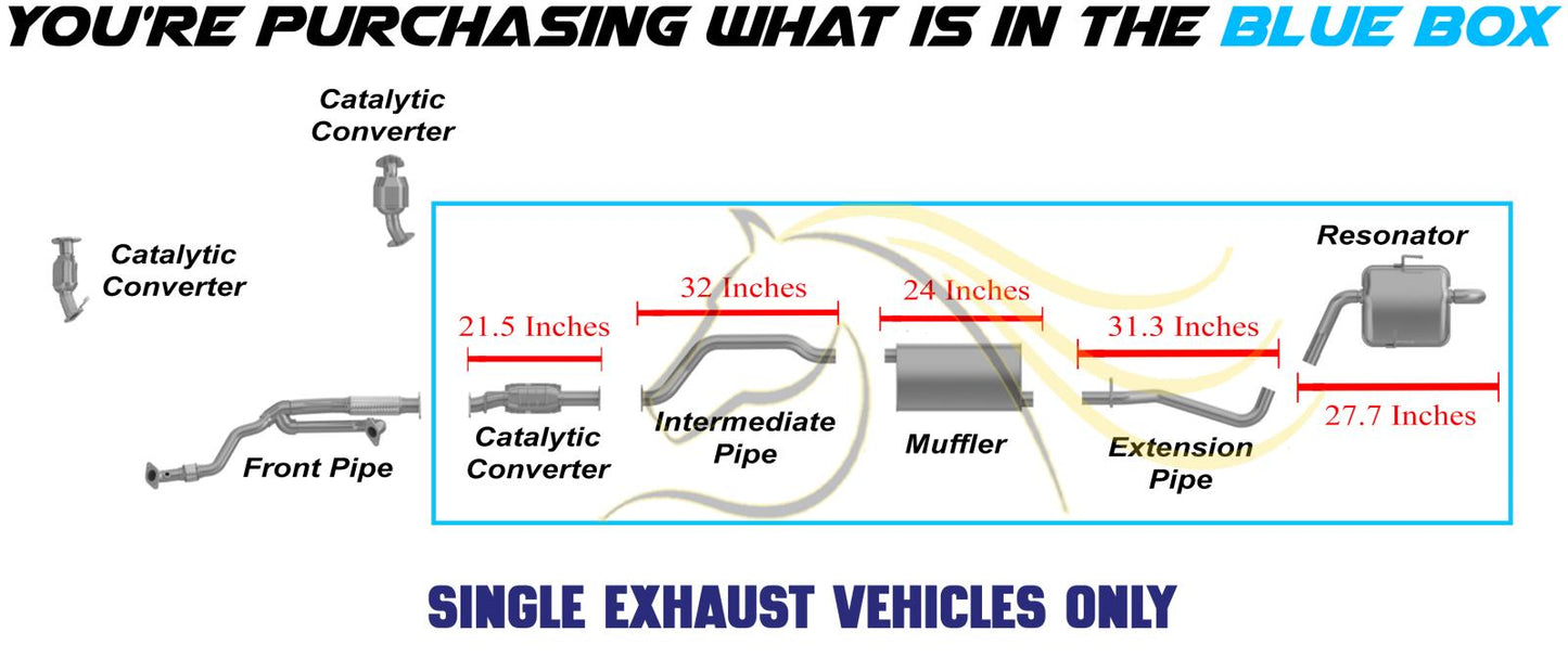2009-2017 Chevy Traverse and 2015-2016 GMC Acadia 3.6L Exhaust System with Catalytic