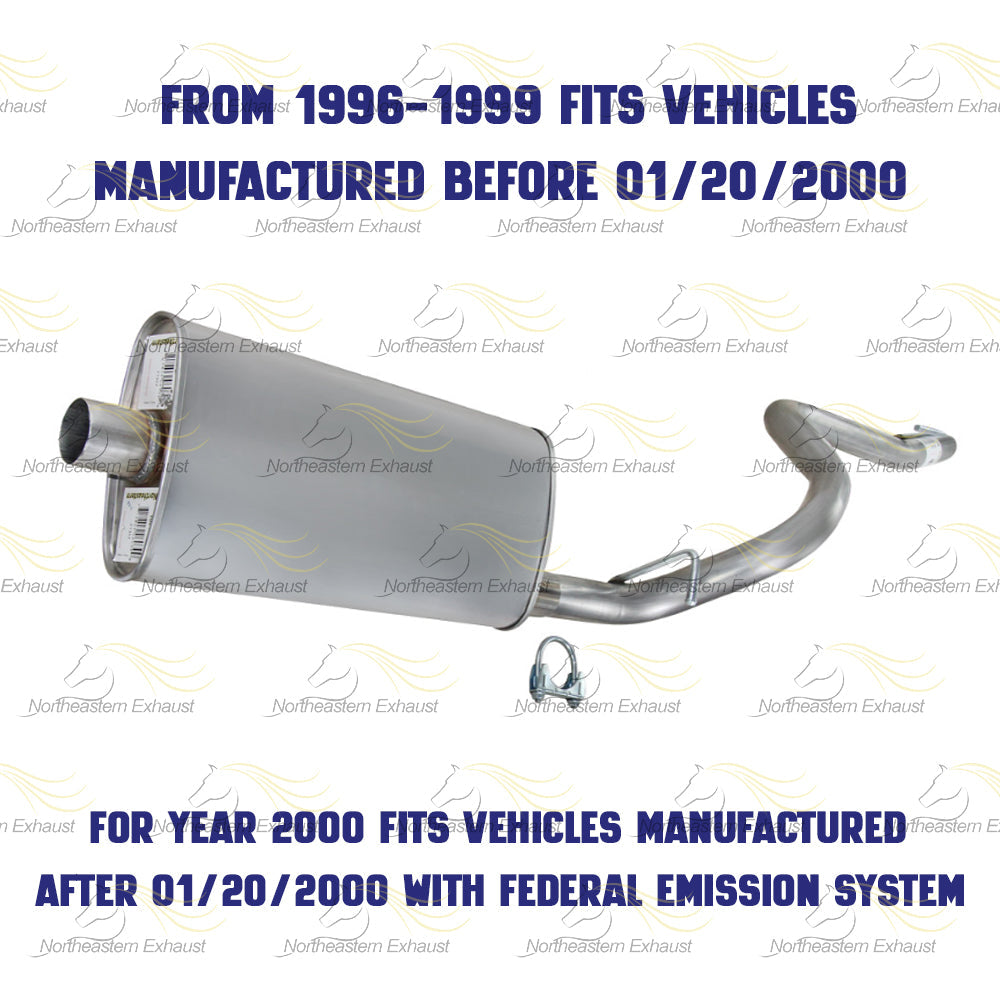1996-1999 Jeep Cherokee 4.0L/2.5L Exhaust Muffler and Tail Pipe