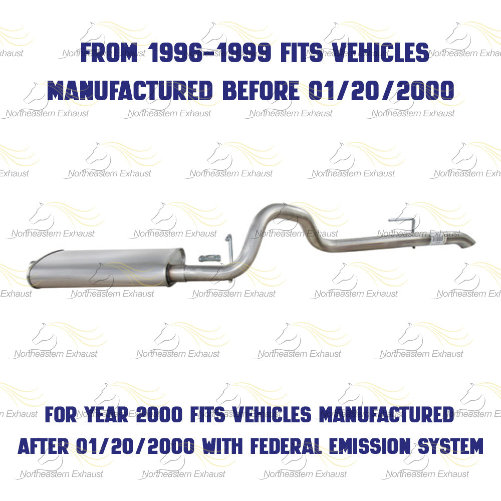 1996-1999 Jeep Cherokee 4.0L/2.5L Exhaust Muffler and Tail Pipe
